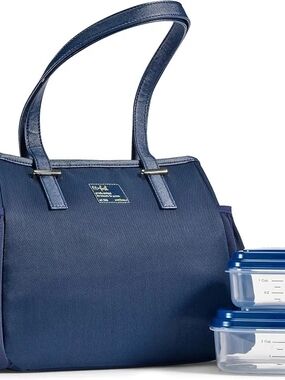 Classic Navy Women's Tote with Dual Shoulder Straps